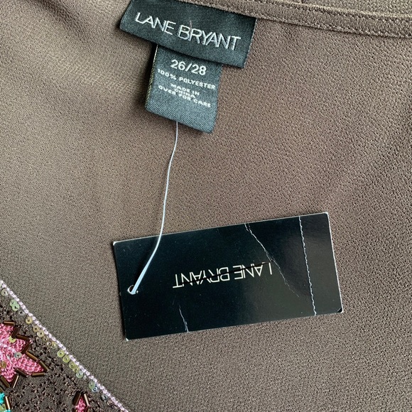 *NWT* Lane Bryant 26/28 v-neck blouse sequins embroidered - Picture 5 of 6
